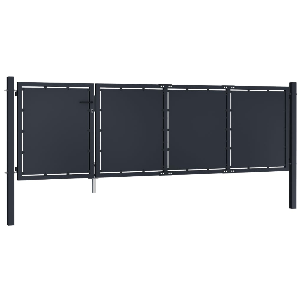 VidaXL Portail 350x75 cm acier anthracite
