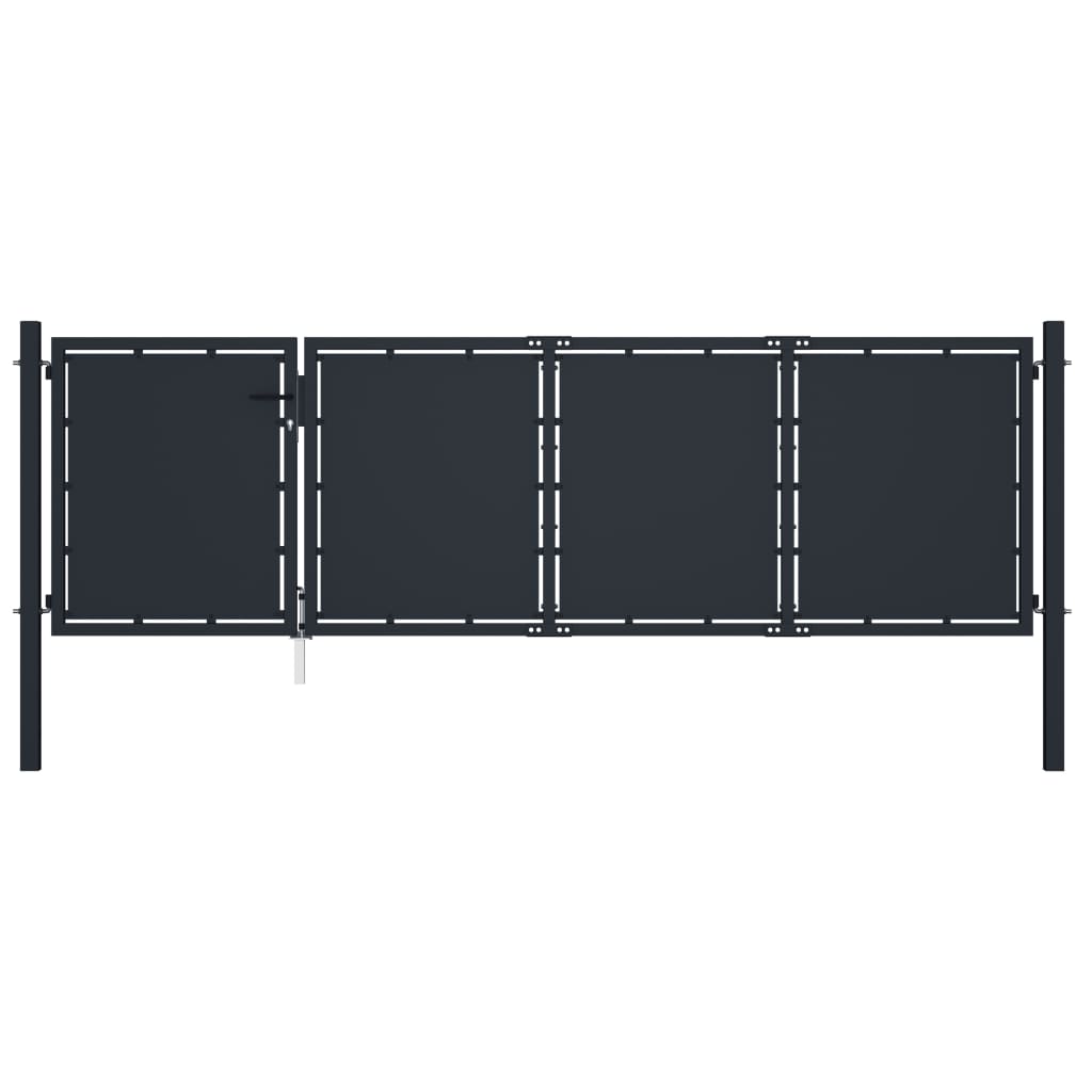 VidaXL Portail 350x100 cm acier anthracite