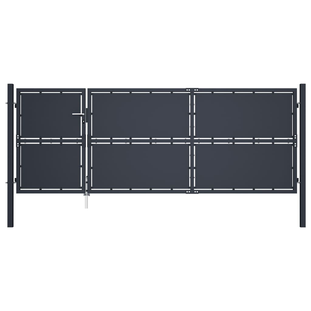 VidaXL Portail 350x125 cm acier anthracite