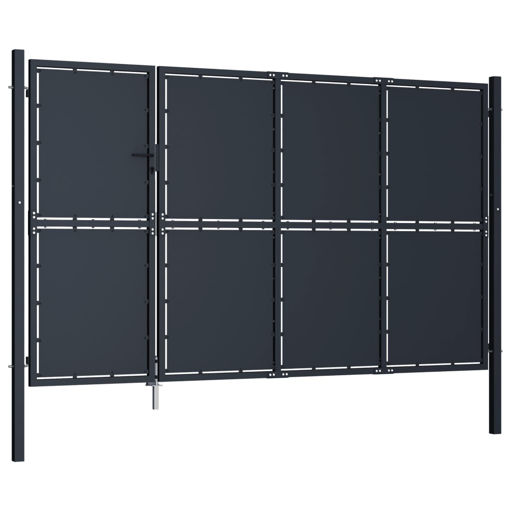 VidaXL Portail 350x175 cm acier anthracite