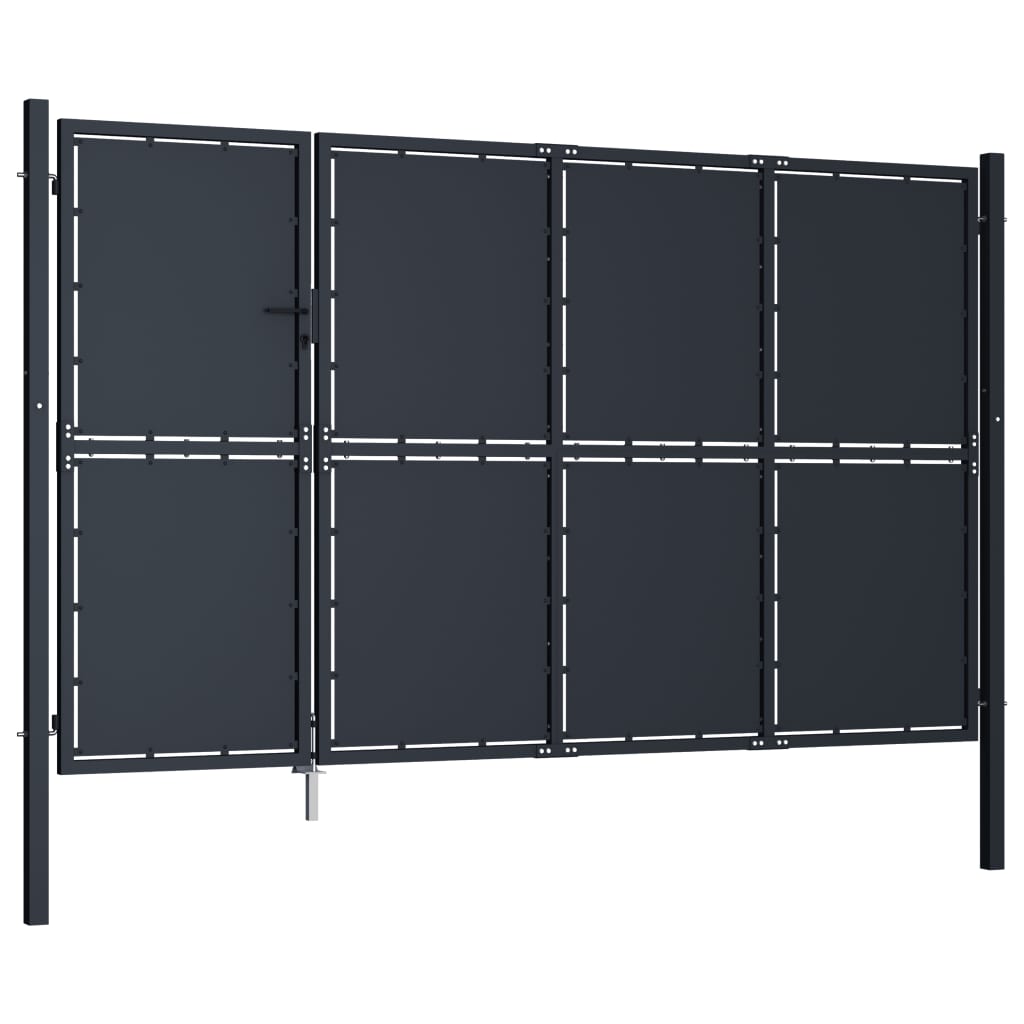 VidaXL Portail 350x200 cm acier anthracite