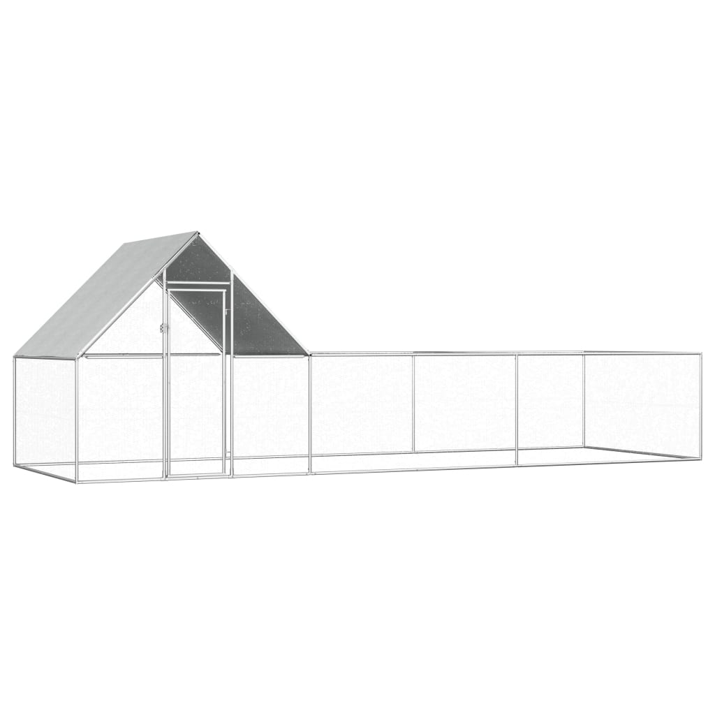 Vidaxl Chicken run 6x2x2 m galvanized steel