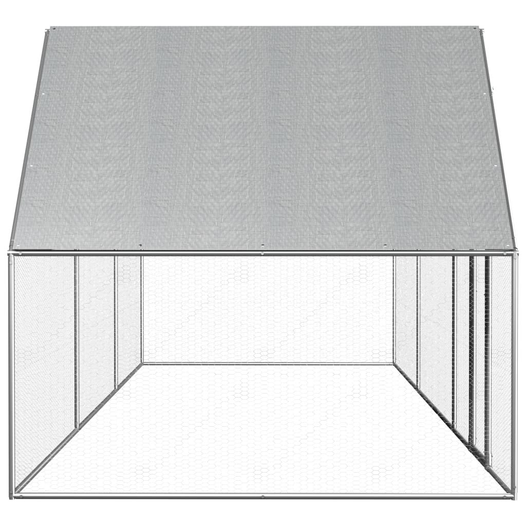 Vidaxl Chicken run 6x2x2 m galvanized steel