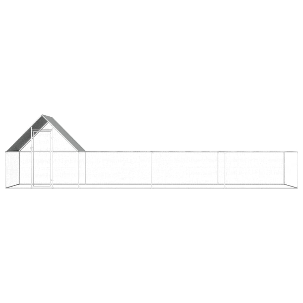 Vidaxl Chicken run 8x2x2 m galvanized steel
