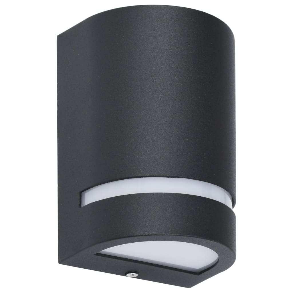 Vidaxl Lampes murales extérieures 2 PCS 35 W Black à moitié fini