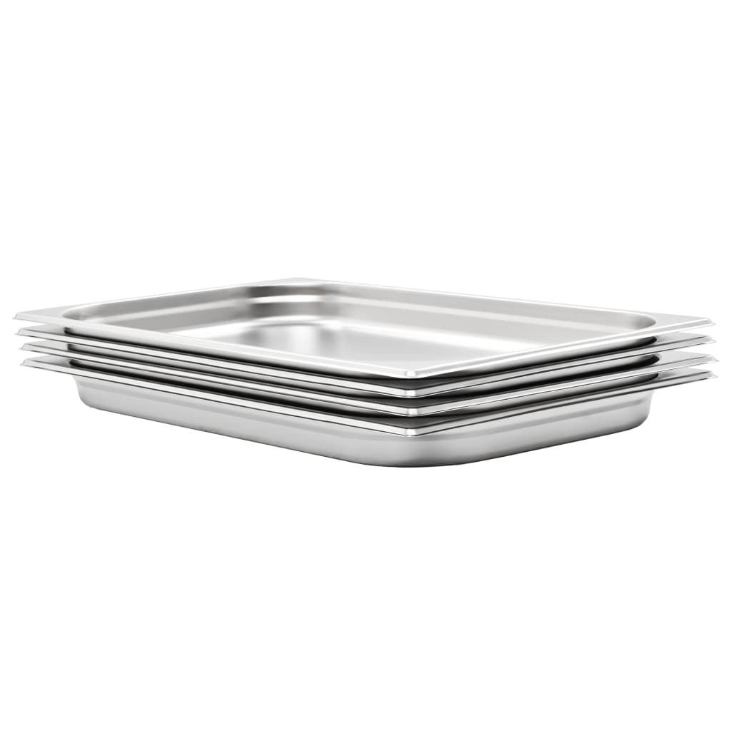 Vidaxx récipients gastronormes 4 pcs gn 1 1 40 mm inox
