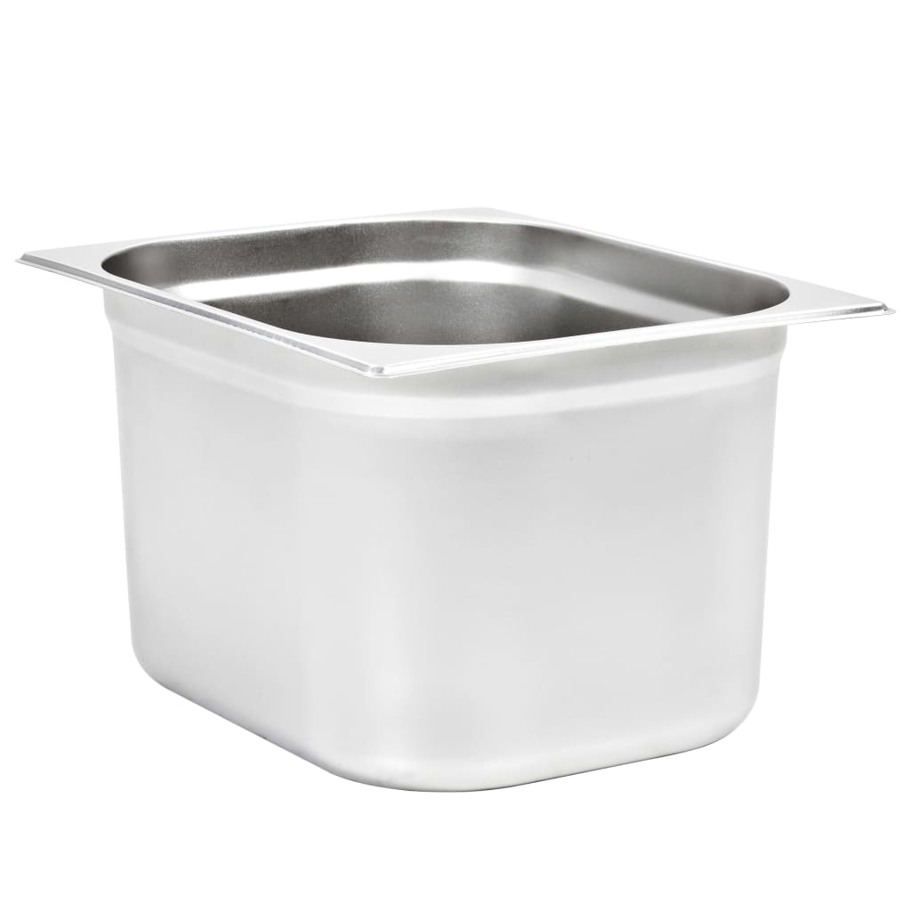 Vidaxx bacs gastronorm 2 pcs gn 1 2 200 mm inox