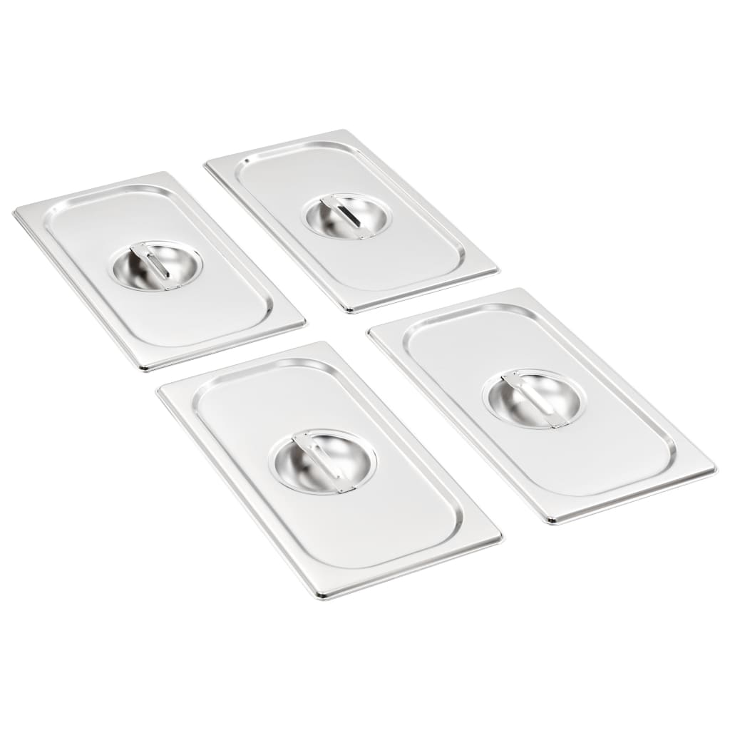Vidaxl couvercles 4 pcs pour gn 1 3 bols inox