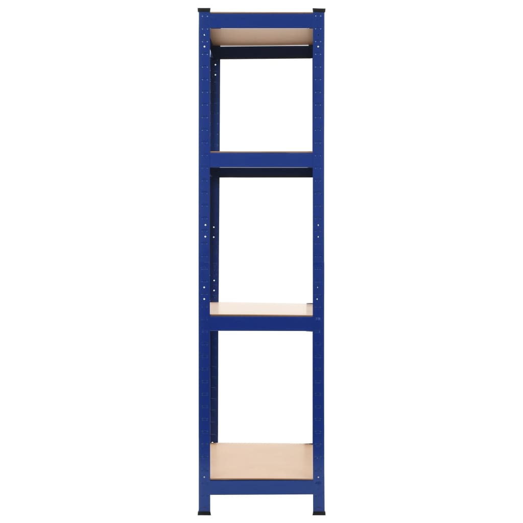 Vidaxl storage rack 4-layer steel and processed wood blue