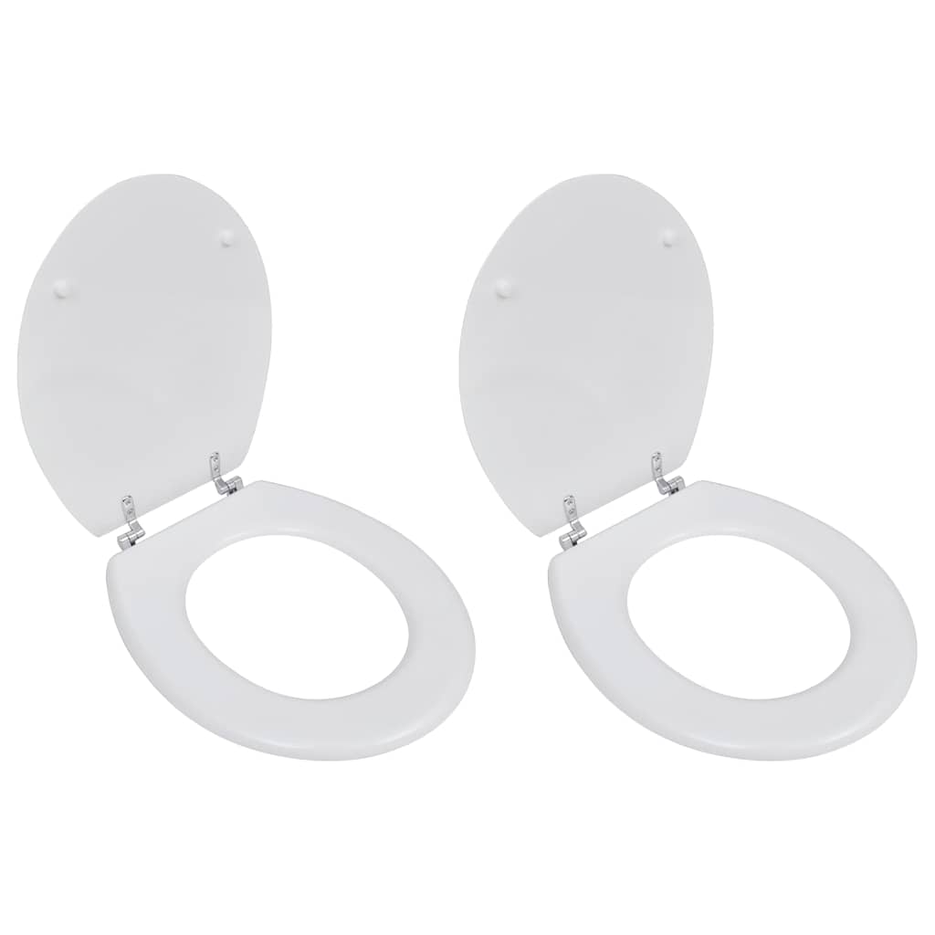 VidaXL toilet seats with lids 2 ST MDF White