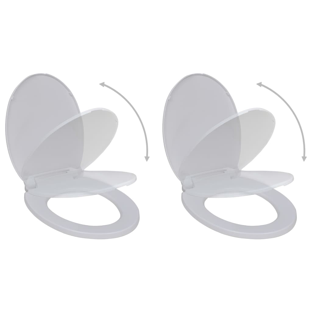 Vidaxl toilet seats with soft-close lids 2 st plastic white