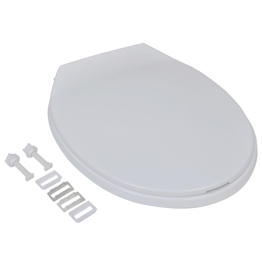 Vidaxl toilet seats with soft-close lids 2 st plastic white