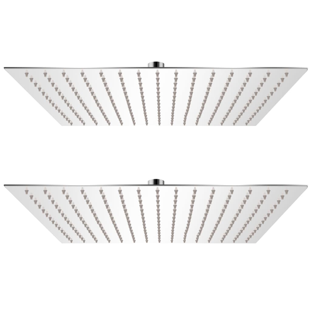 Vidaxl rain shower head 2 st 40x40 cm stainless steel