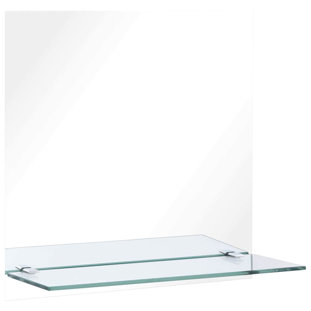 VidaXL Miroir mural avec étagère 30x30 cm verre trempé