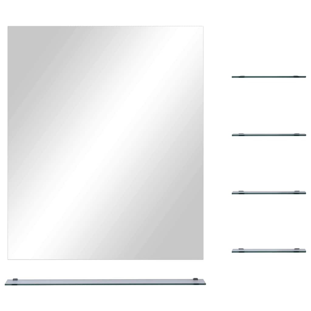 VidaXL miroir mural avec 5 étagères 50x60 cm argenté