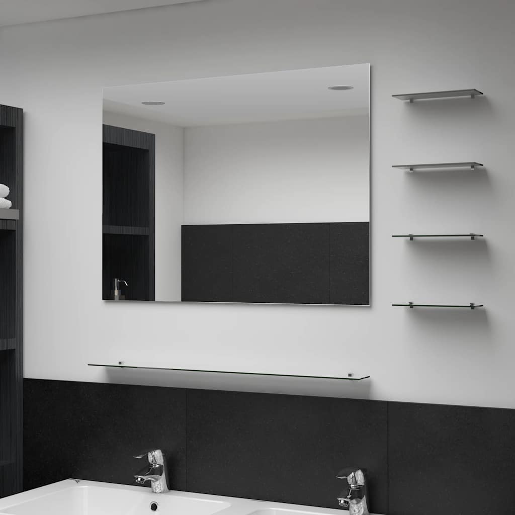Miroir mural Vidaxx avec 5 étagères 80x60 cm argenté