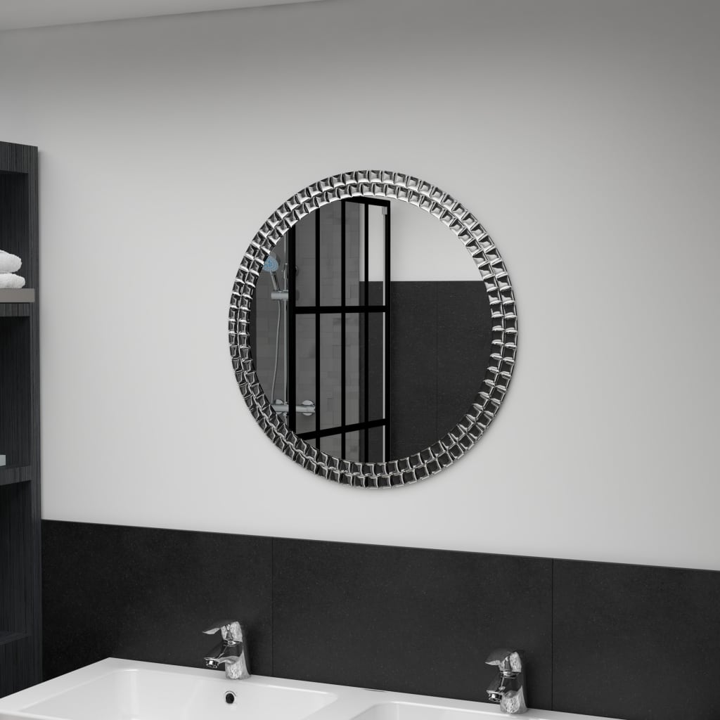 Miroir mural vidaxl 60 cm de verre trempé