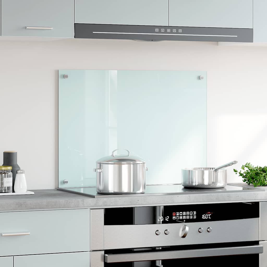Vidaxl Splash Screen Kitchen 70x50 cm Blanc de verre durci