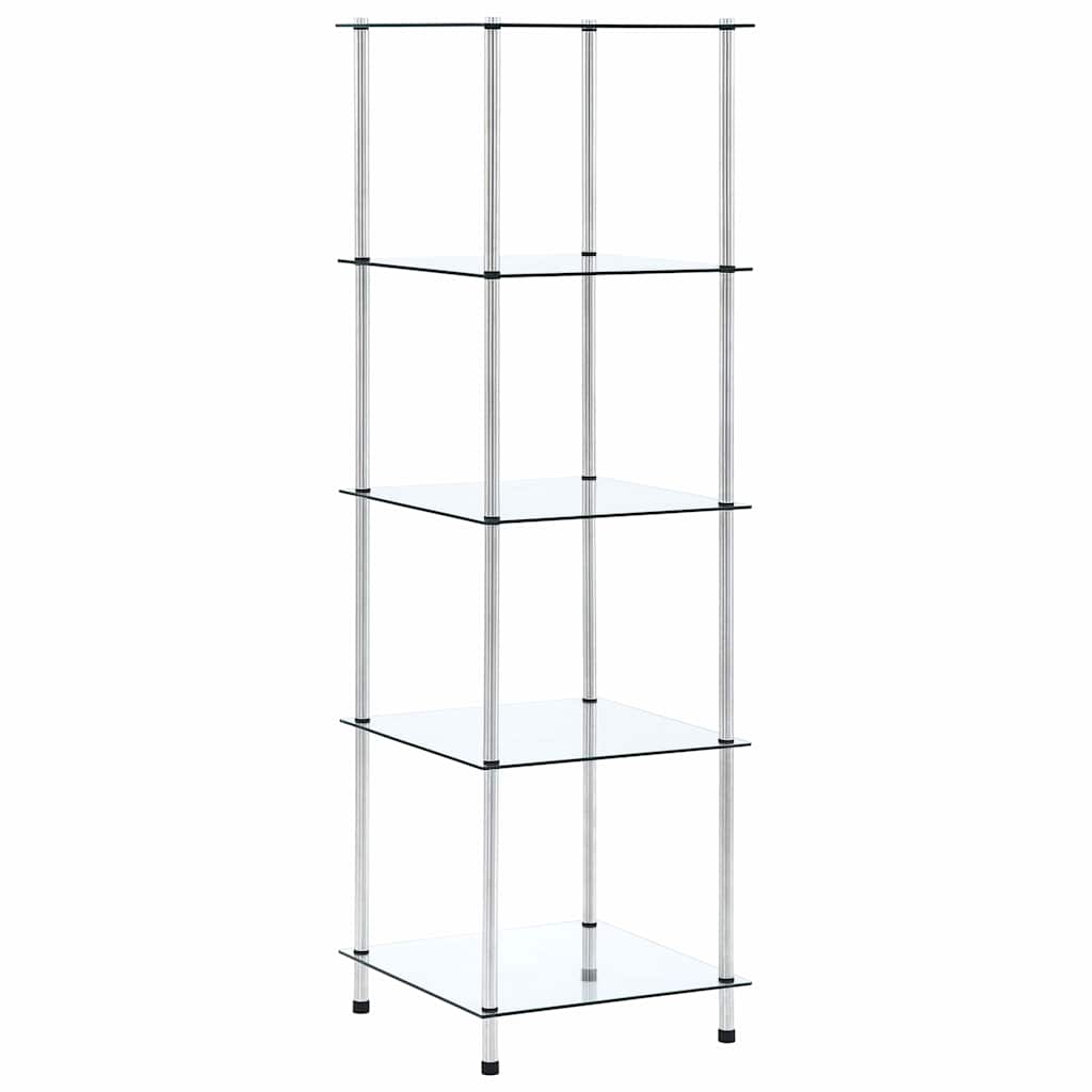 Vidaxl kastje 5-laags 40x40x130 cm gehard glas transparant