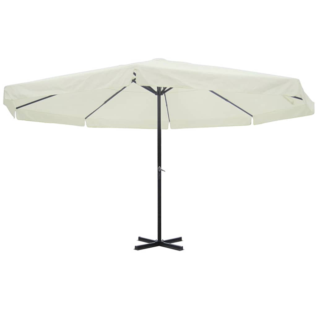 Vidaxl parasol samos 500 cm aluminium blanc