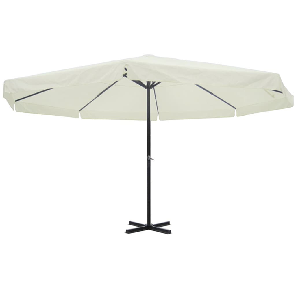 Vidaxl parasol samos 500 cm aluminium blanc