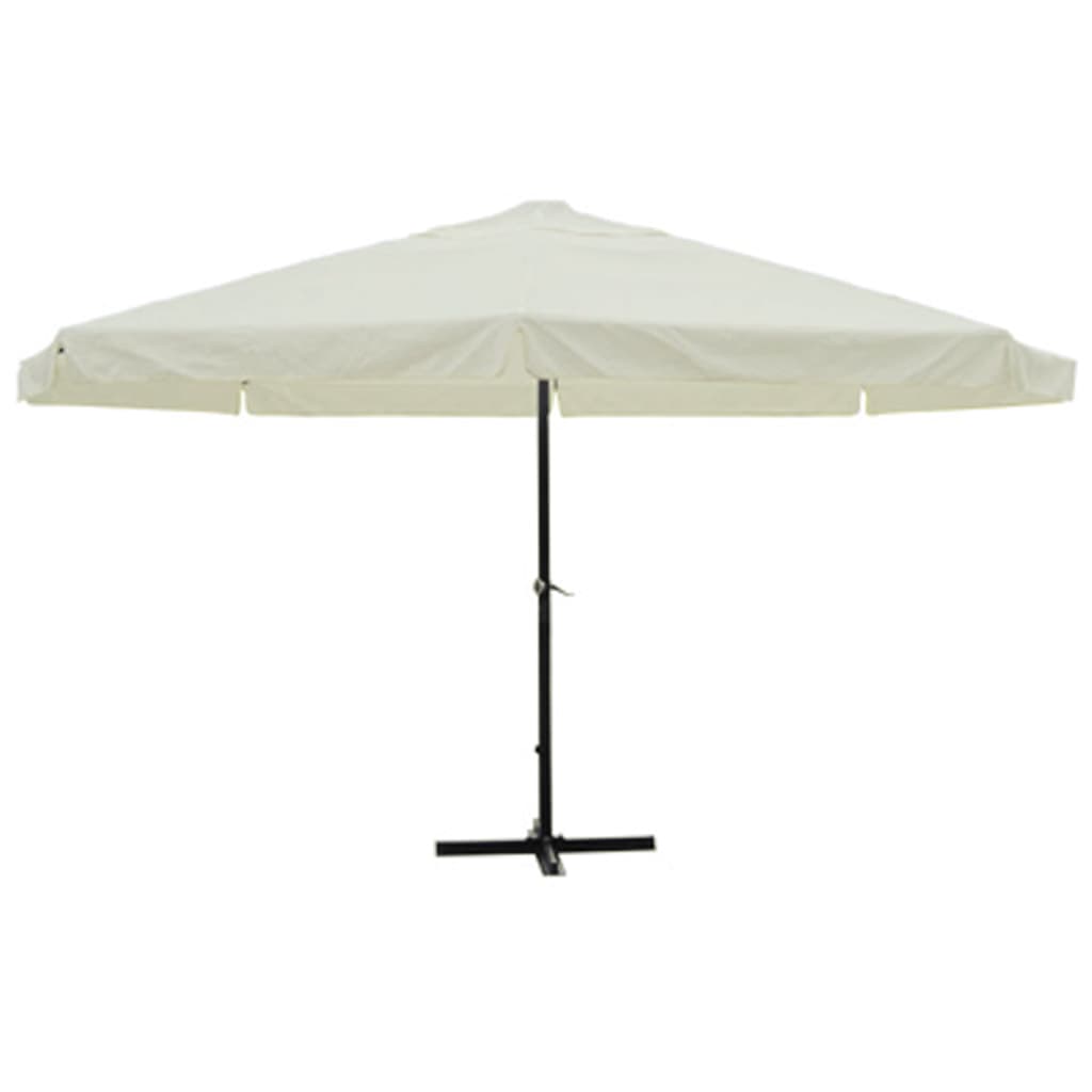 Vidaxl parasol samos 500 cm aluminium blanc