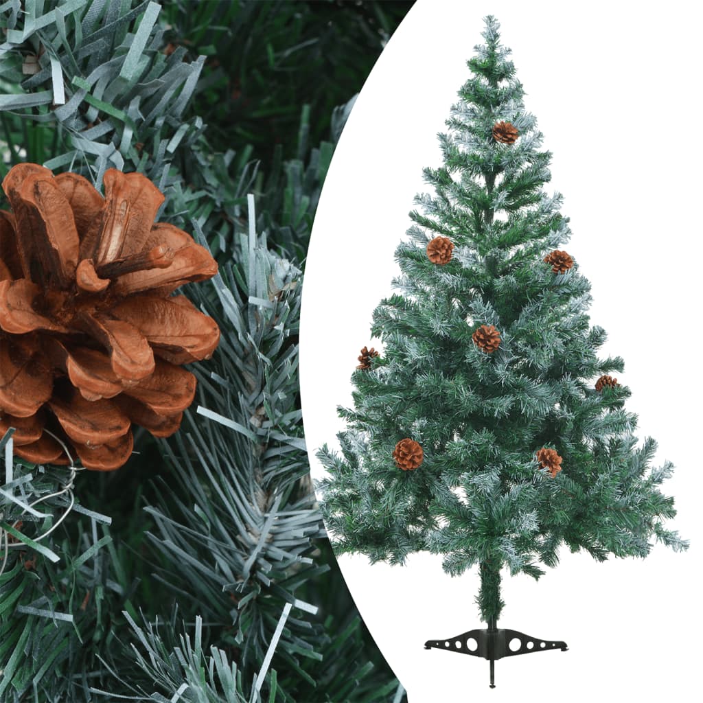 Vidaxl kunstkerstboom avec des cônes de pin 150 cm