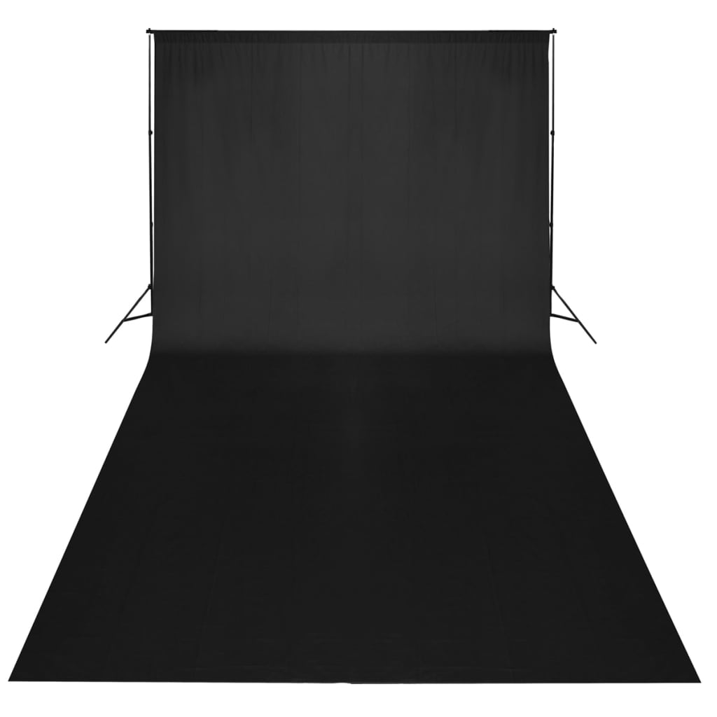 Arrière-plan vidaxl sans noire de coton standard 300x300 cm