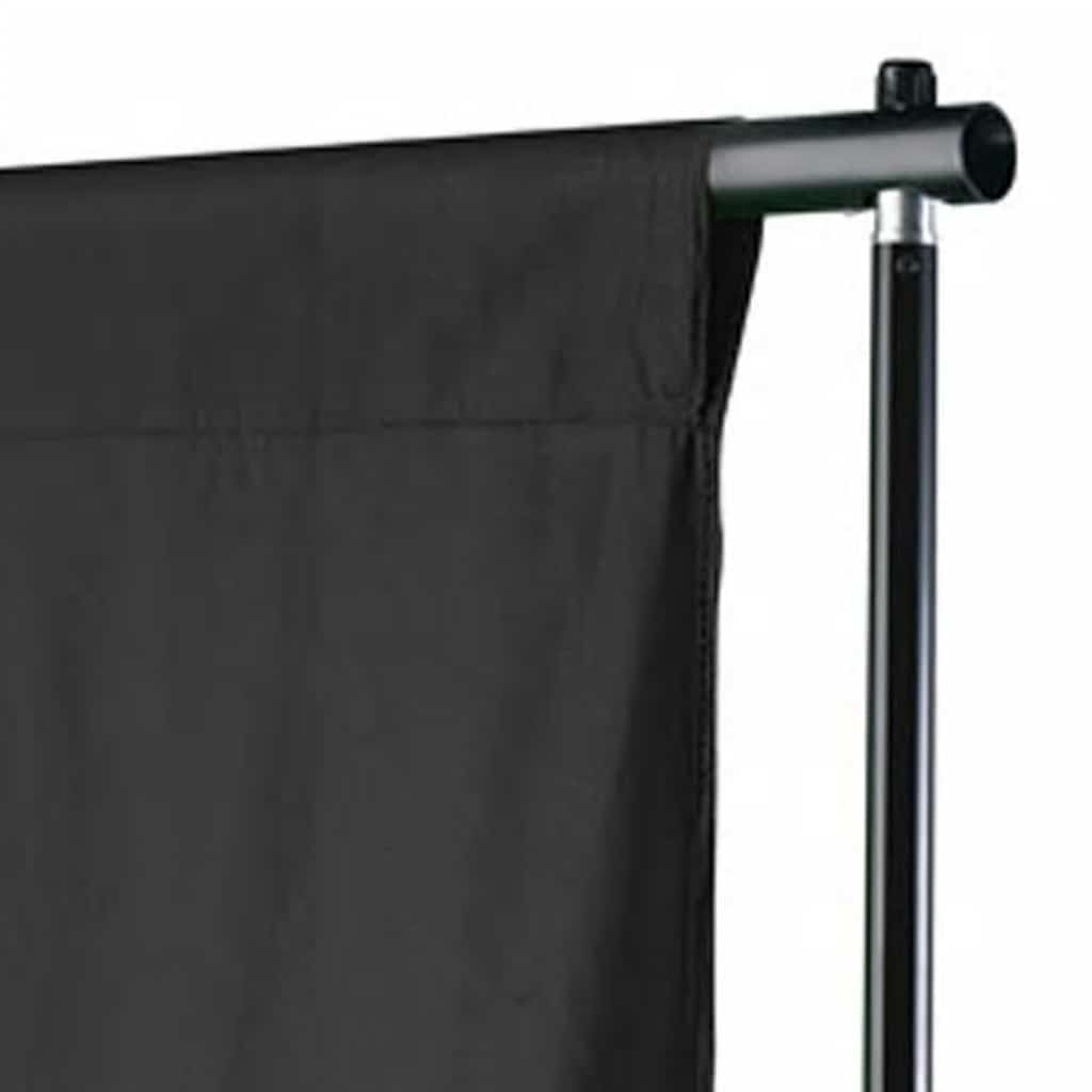 Arrière-plan vidaxl sans noire de coton standard 500x300 cm