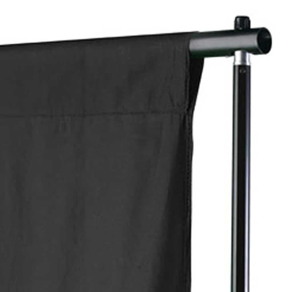 Arrière-plan vidaxl sans noire de coton standard 600x300 cm