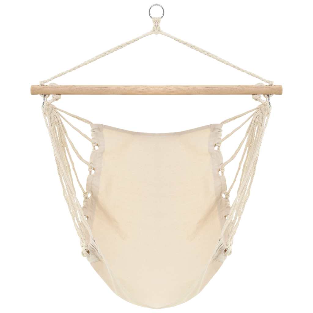 Vidaxl chaise suspendue crème blanc (grand)