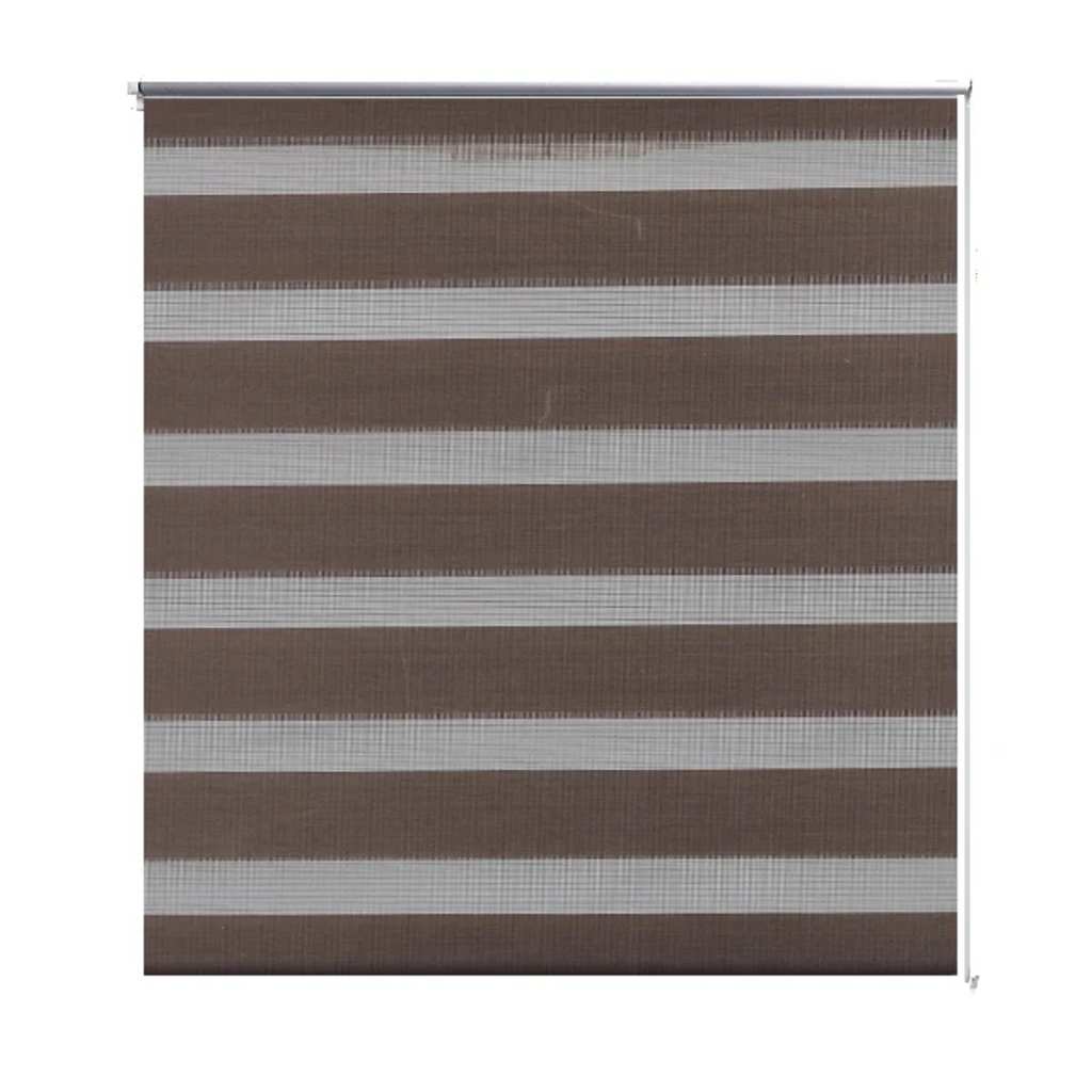 VidaXL Duo Store Enrouleur 70x120cm Marron Café