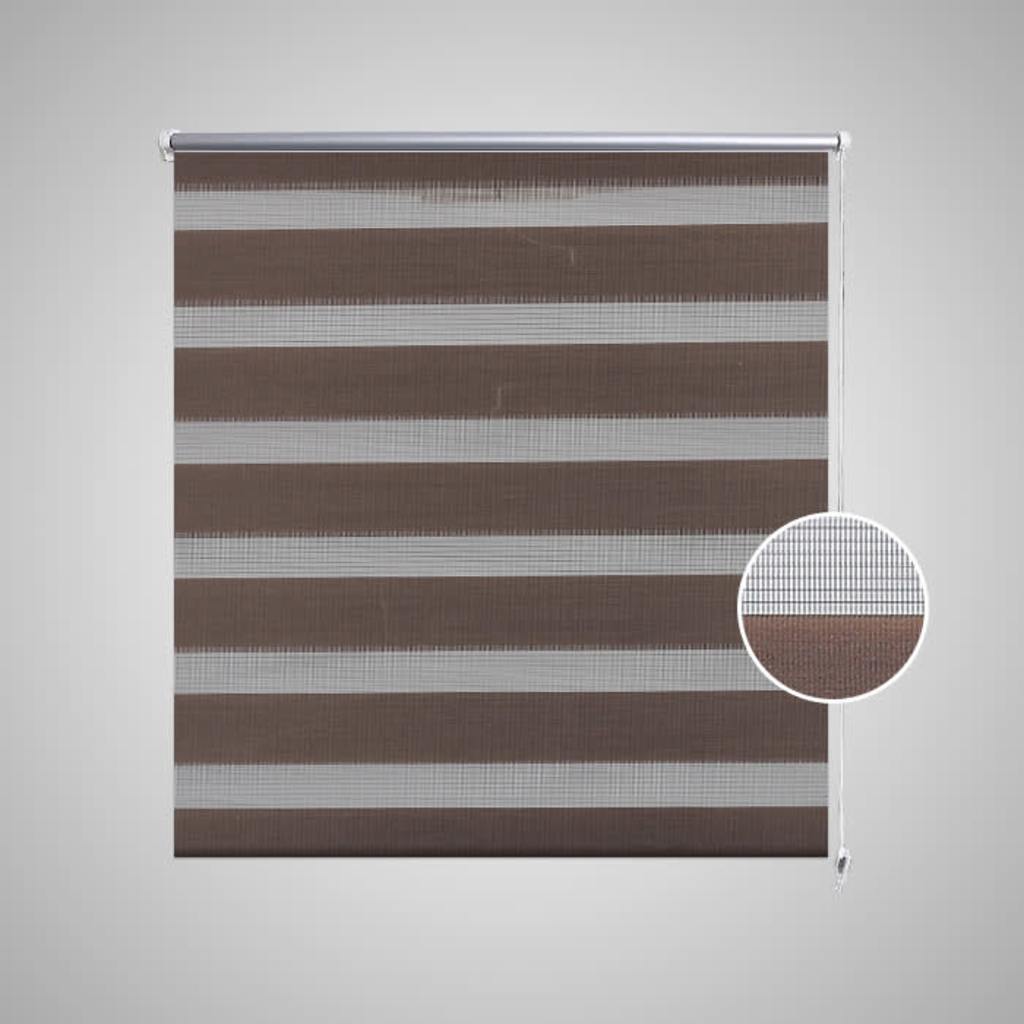 VidaXL Duo Store Enrouleur 70x120cm Marron Café