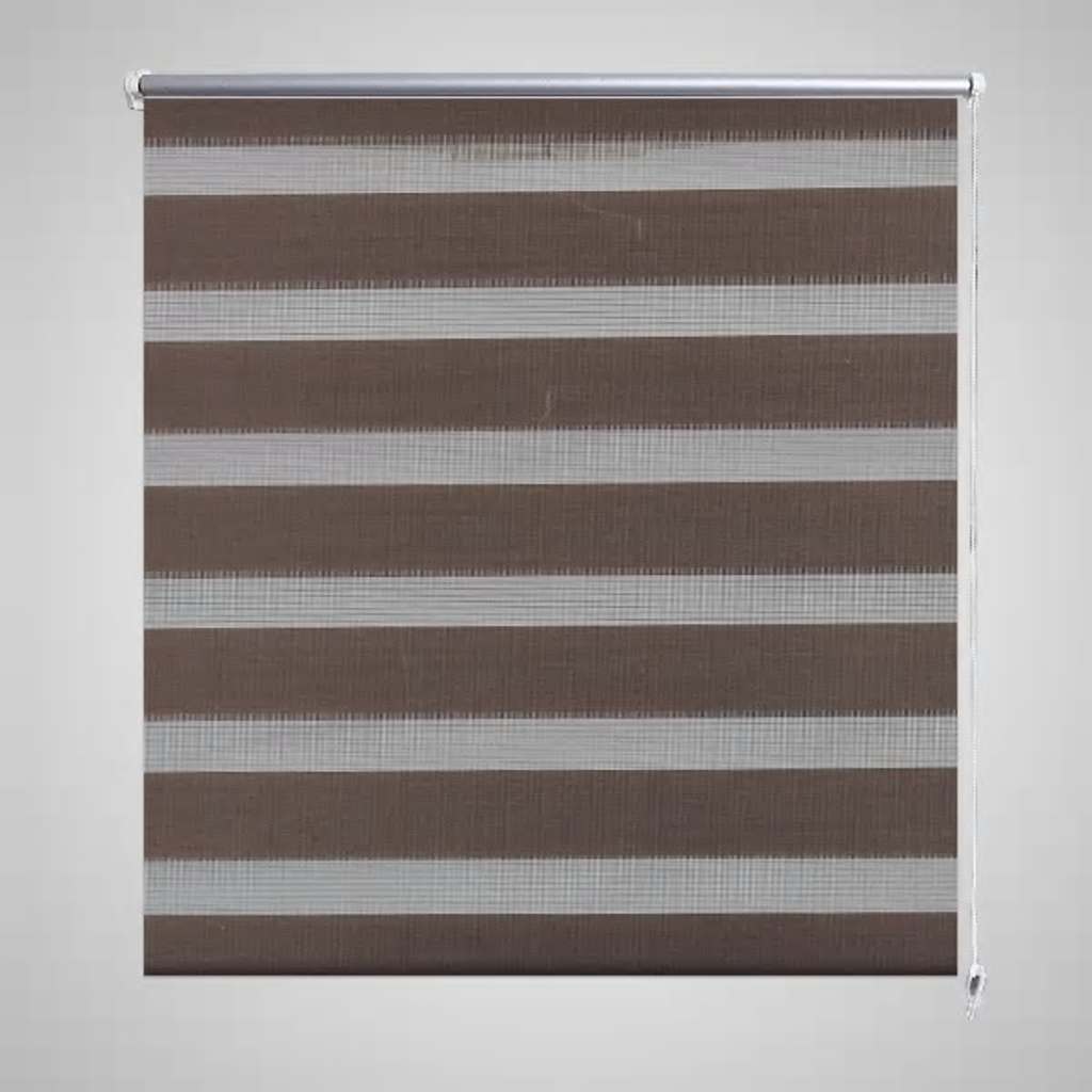 VidaXL Duo Store Enrouleur 70x120cm Marron Café