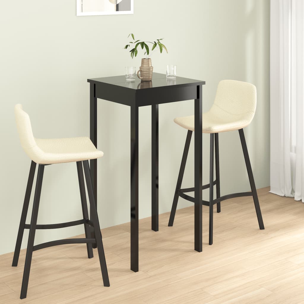 Vidaxl bartafel 55x55x107 cm mdf zwart