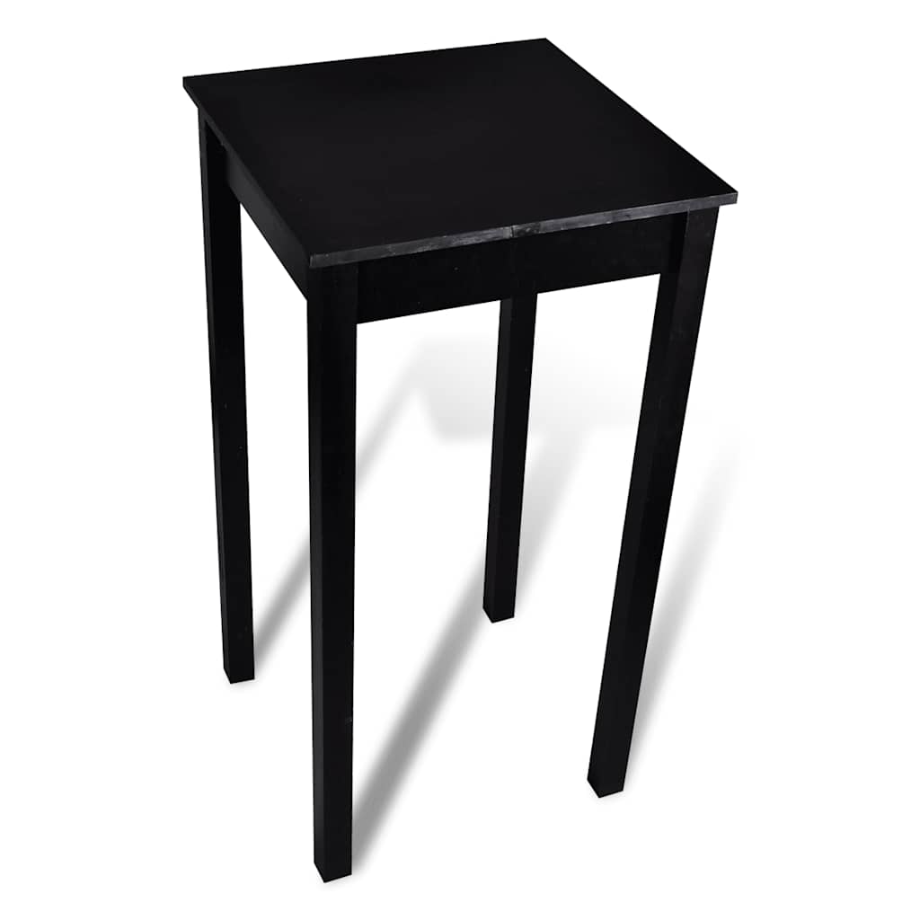 Vidaxl bartafel met 2 barkrukken zwart