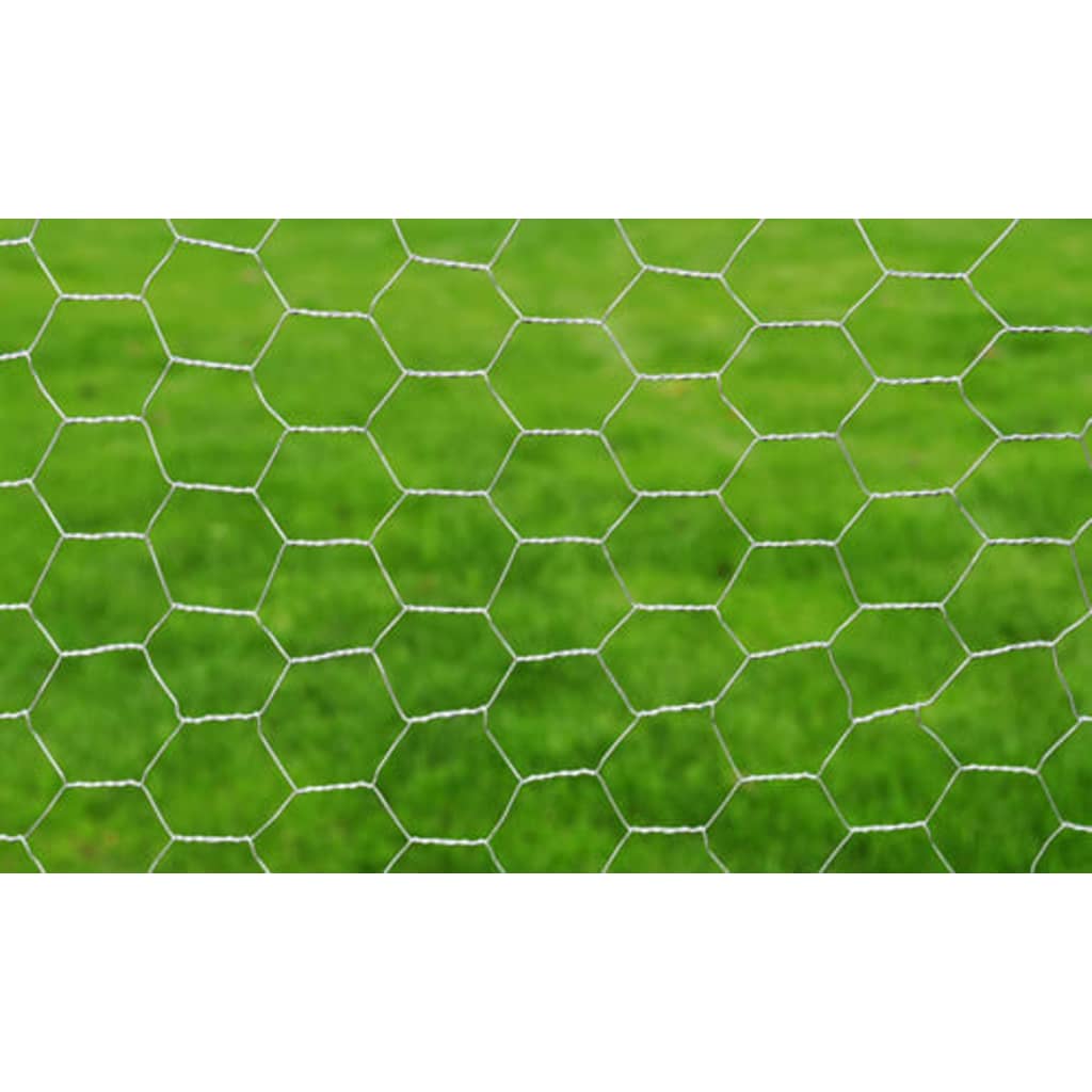 Vidaxl Poulet Fil 25x0,5 m Galvanisé en acier argent coloré