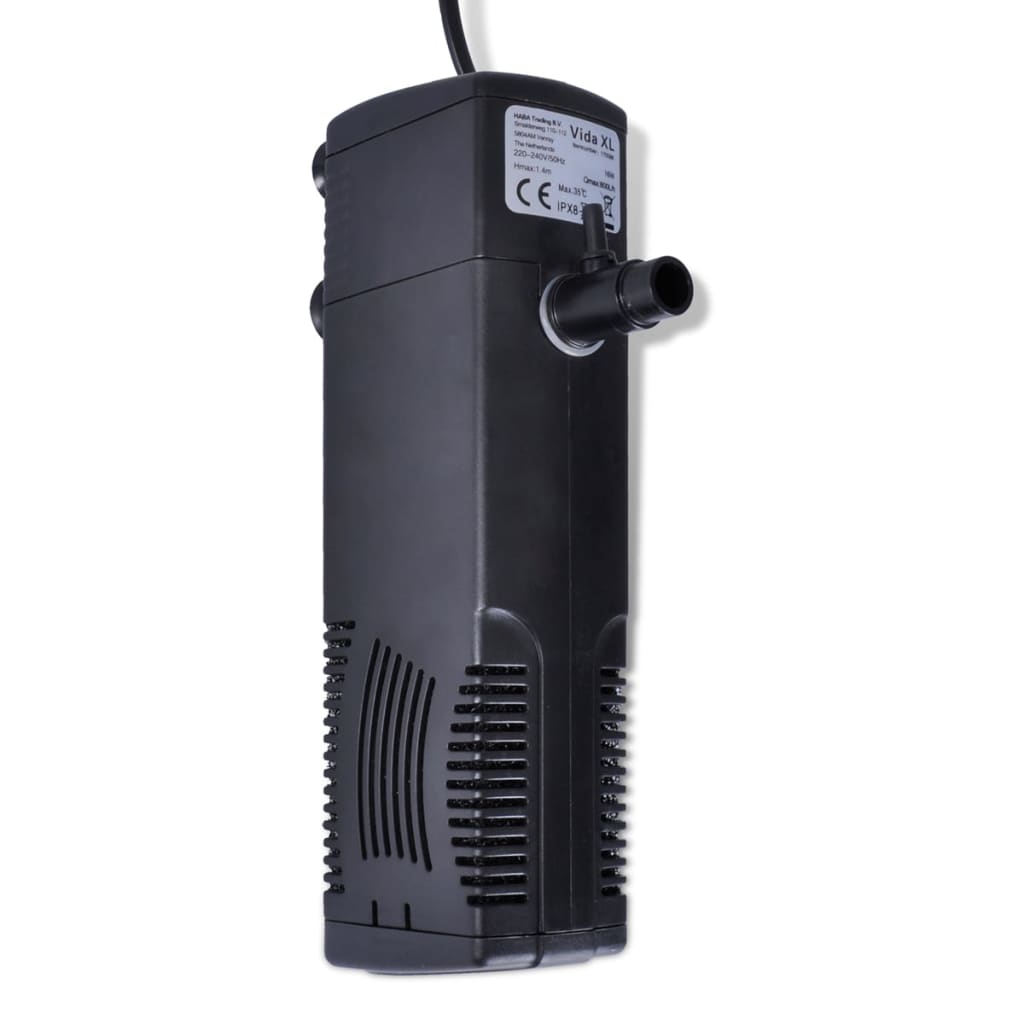 Pompe de filtration d'aquarium VidaXL avec charbon actif 800l u