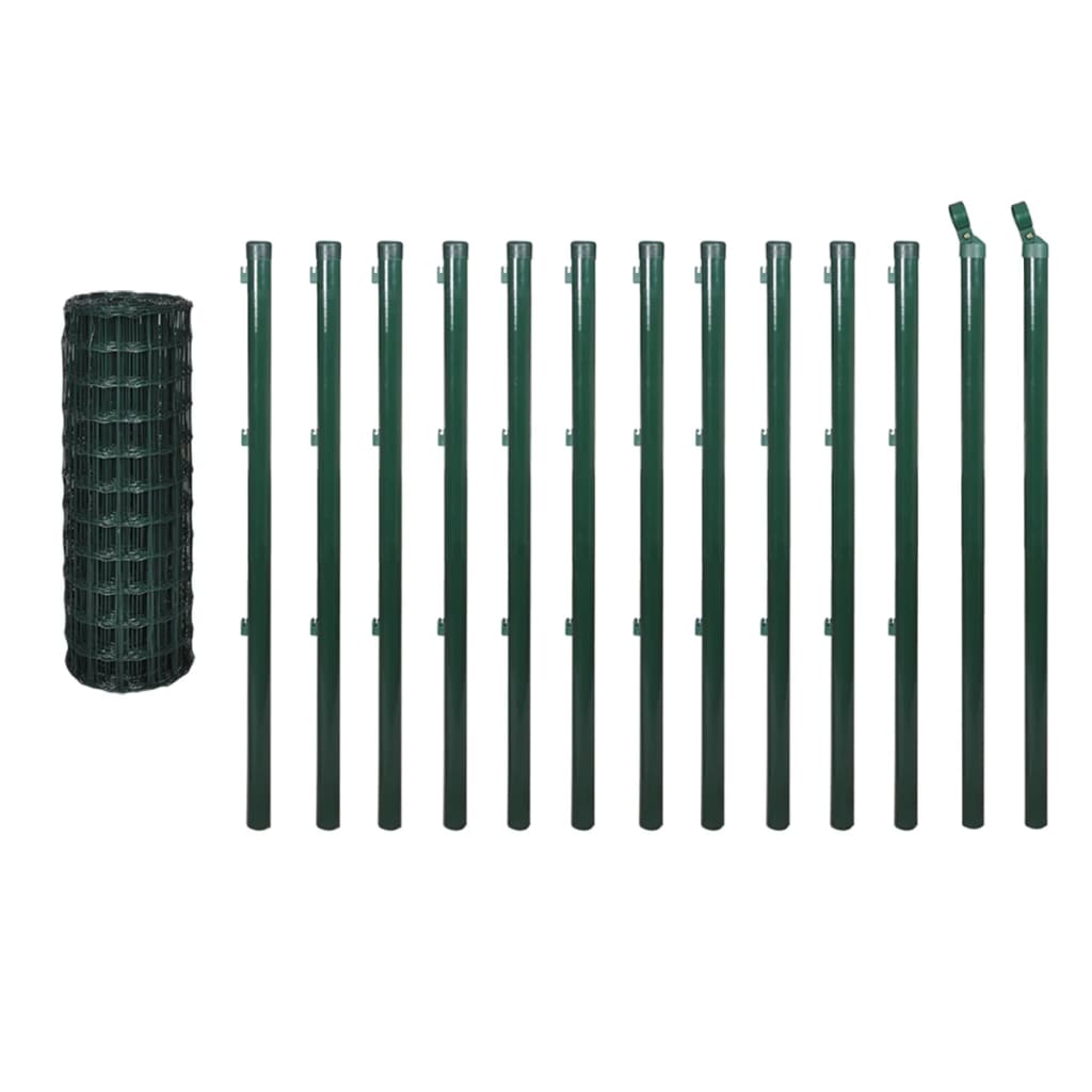 Vidaxl Eurohek 25x1,0 m en acier vert