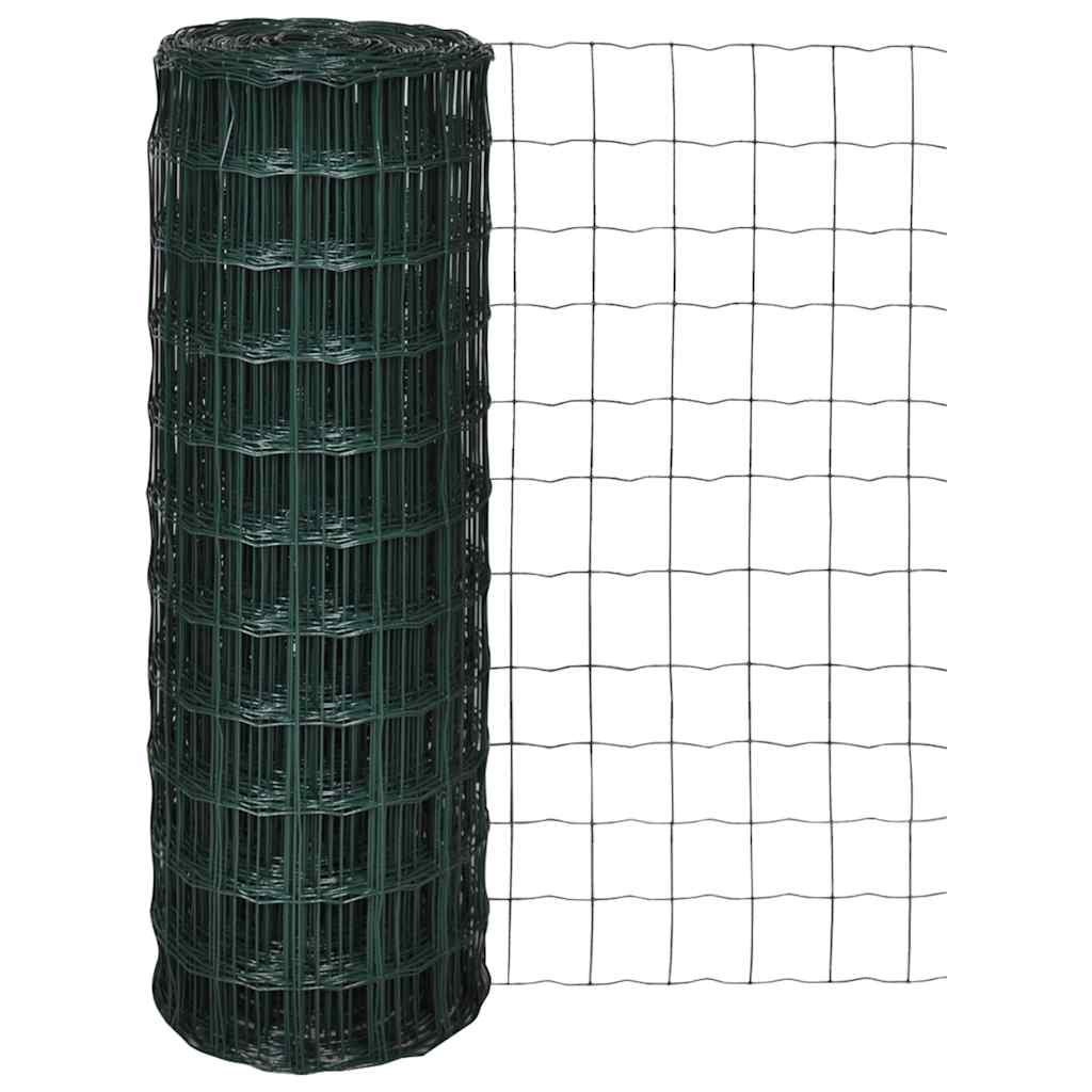 Vidaxl Euro Hek 25x0,8 m en acier vert