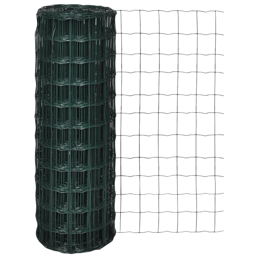 Vidaxl Euro Hek 25x1,5 m en acier vert