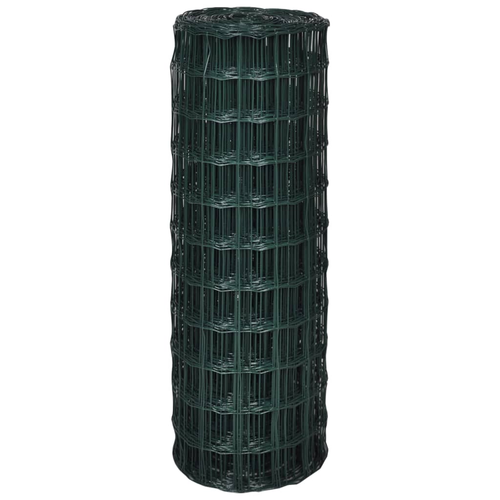 Vidaxl Euro Hek 25x1,5 m en acier vert