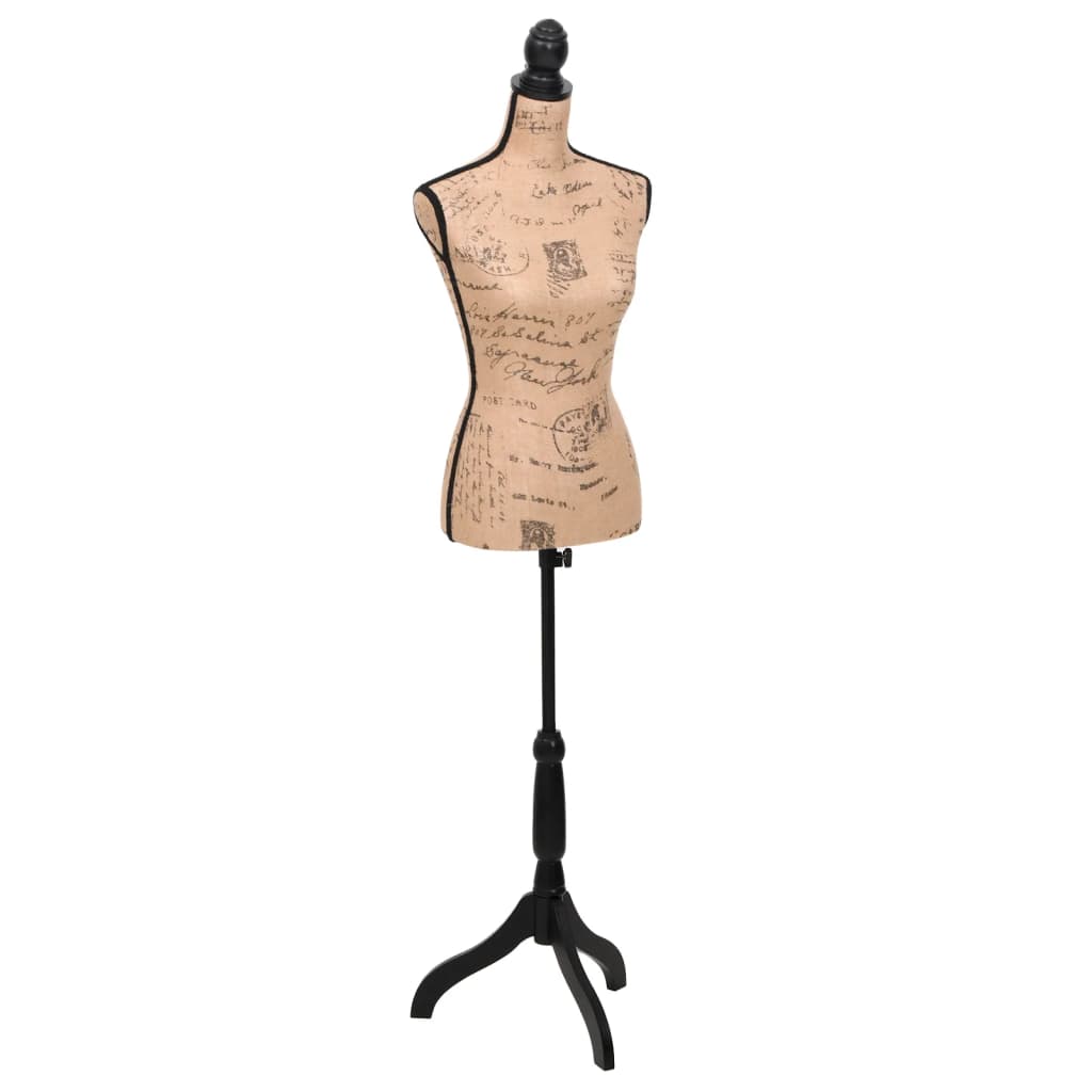 Vidaxl Estalage Doll Torse femme jute Brown -Black