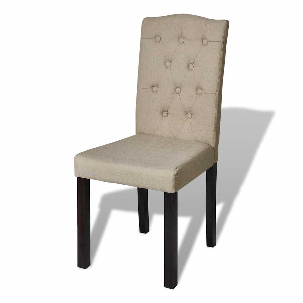 Vidaxl eetkamerstoelen 4 st stof camel