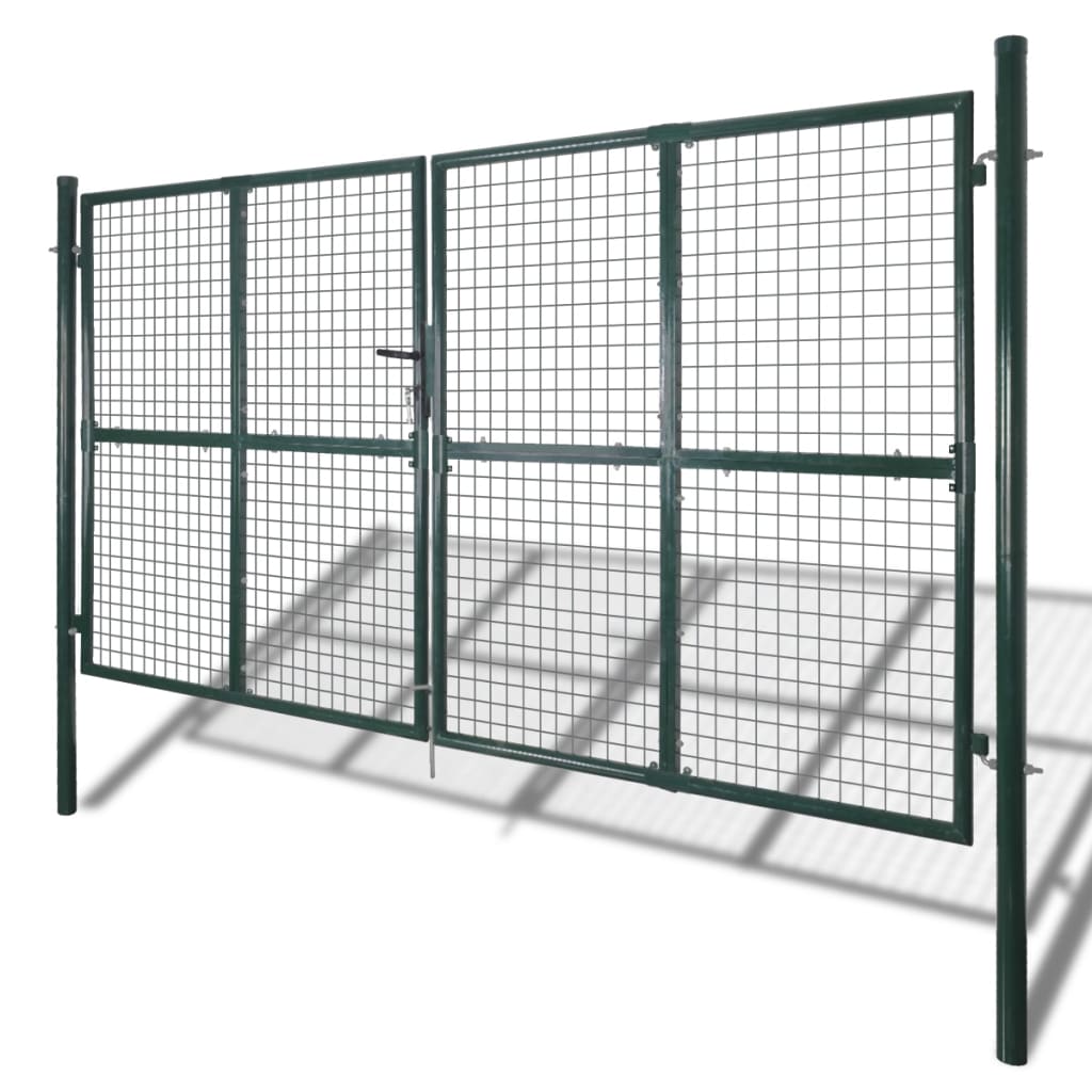 Vidaxl Garden Gate Escome moderne 289 x 175 cm 306 x 225 cm (vert foncé)