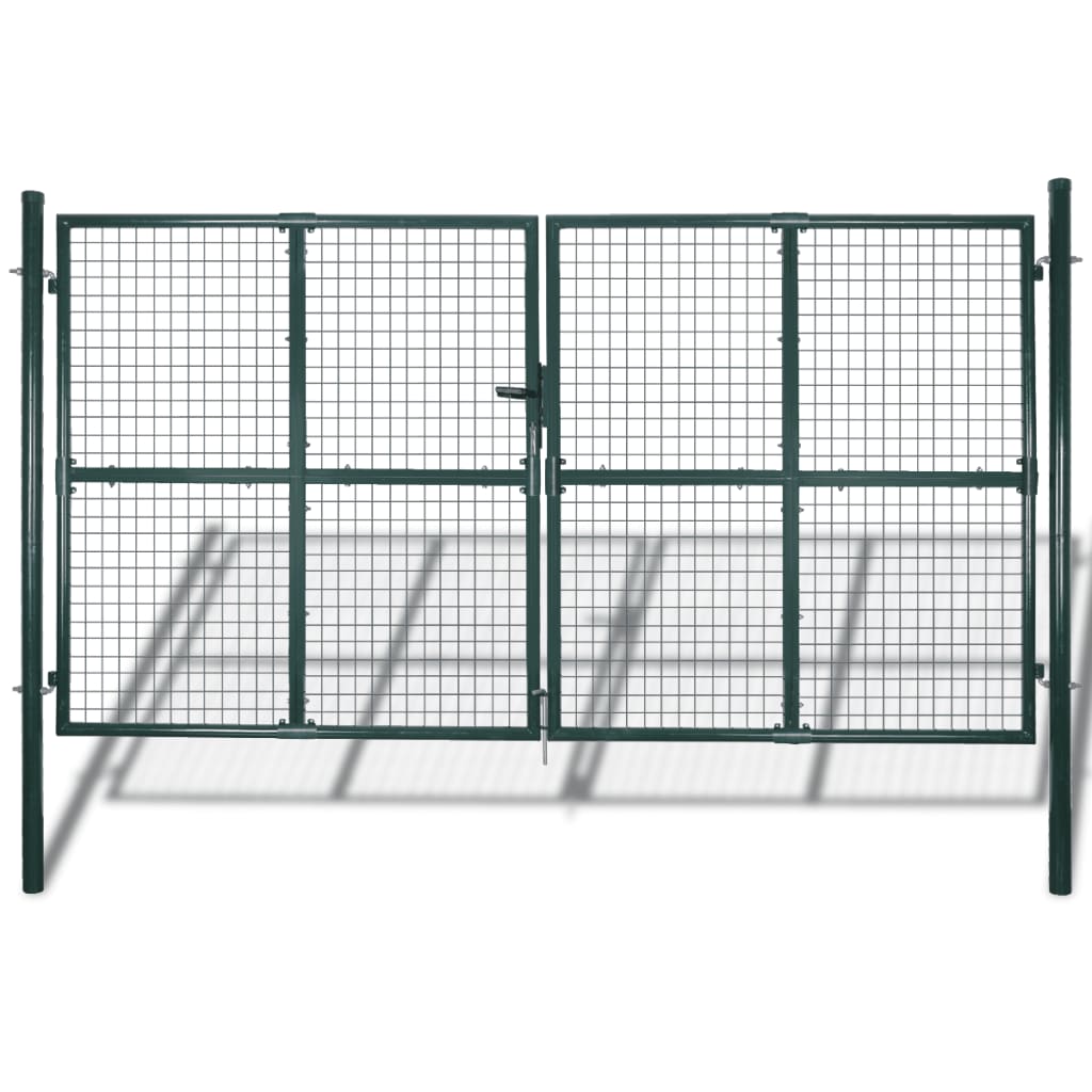 Vidaxl Garden Gate Hekwerk moderne 289 x 200 cm 306 x 250 cm (vert foncé)