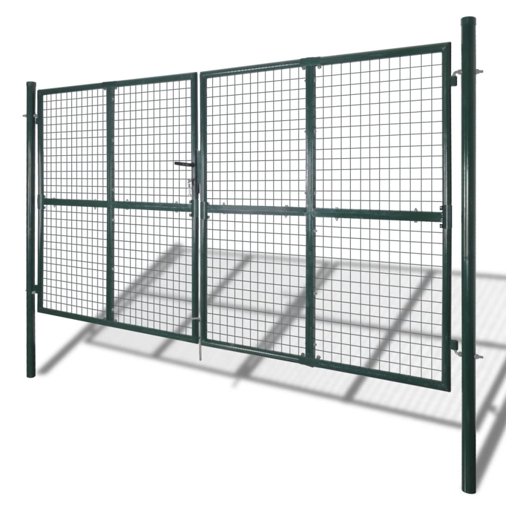 Vidaxl Garden Gate Hekwerk moderne 289 x 200 cm 306 x 250 cm (vert foncé)