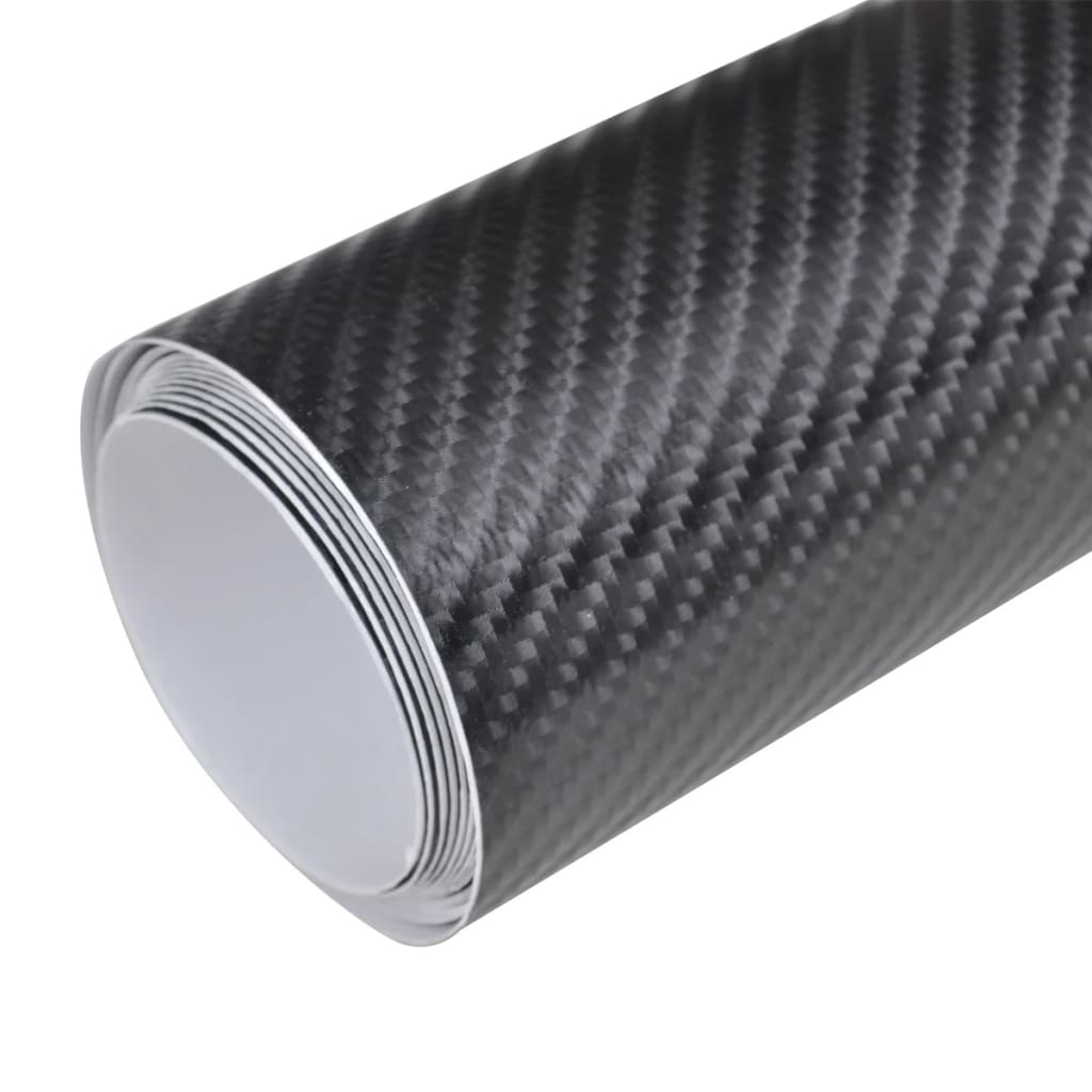 Vidaxl Autofolie 4d 152x200 cm en fibre de carbone en vinyle noir