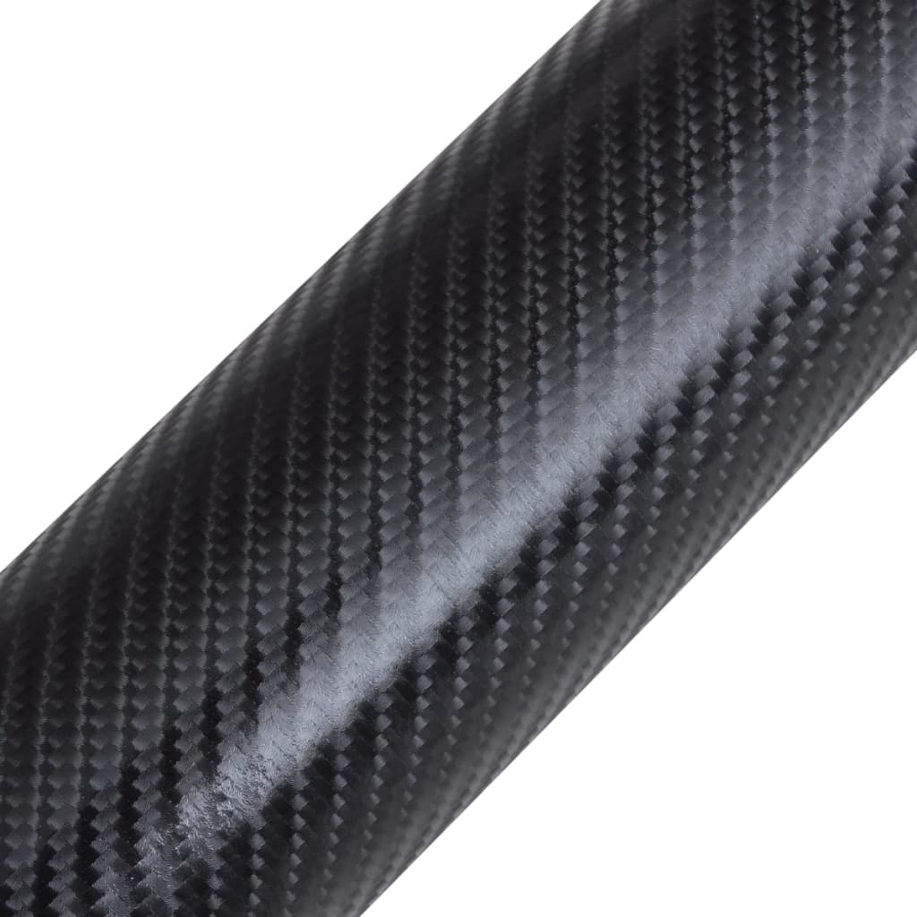 Vidaxl Autofolie 4d 152x200 cm en fibre de carbone en vinyle noir