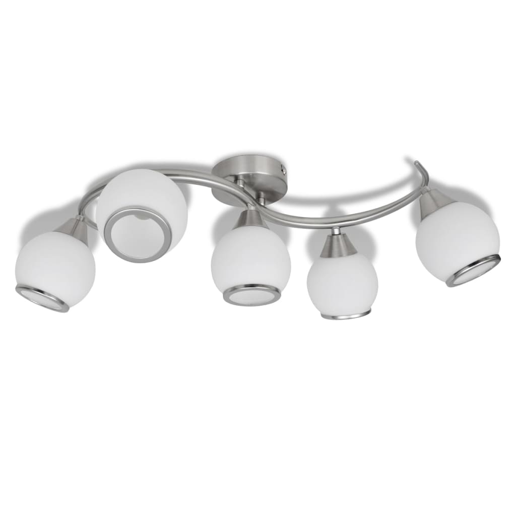 Vidaxl plafond avec capuchons en verre + rail ondulé